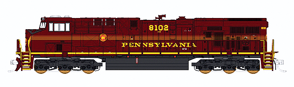 GE ES44AC - Standard DC -- Norfolk Southern #8102 (Pennsylvania Railroad Heritage Scheme; Tuscan, 5-Str