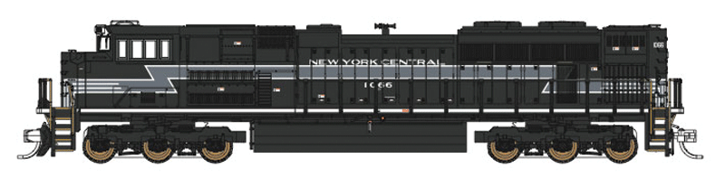 EMD SD70ACe w/NS Details - Standard DC -- Norfolk Southern #1066 (New York Central Heritage; black, Lightning Stripe)