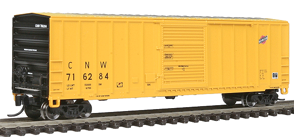 FMC 5347 Cubic Foot Single-Door Boxcar - Ready to Run -- Chicago & North Western #716284 (Traditional Yellow Clinton Repaint)
