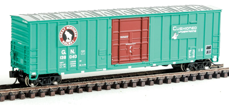 Soo Line 50' 7-Post Plug-Door Boxcar - Ready to Run -- Great Northern #138040 (Jade Green, red, white; Rocky Silhouette)