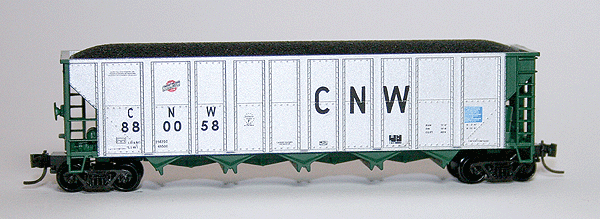 Trinity RD-4 Hopper - Ready to Run -- Chicago & North Western (silver, green, Large CNW)-1