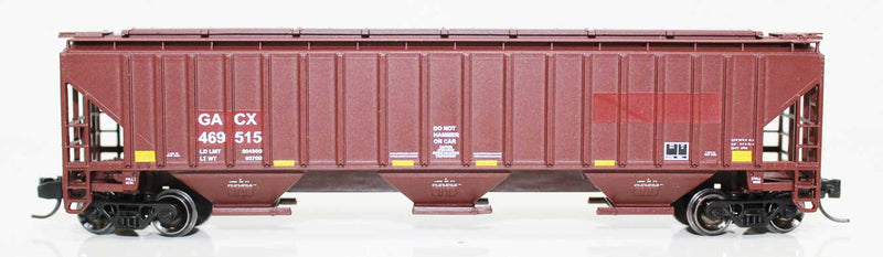 4750 Cu.Ft. 3-Bay Covered Hopper - Ready to Run -- GATX Leasing GACX 469709 (Boxcar Red)