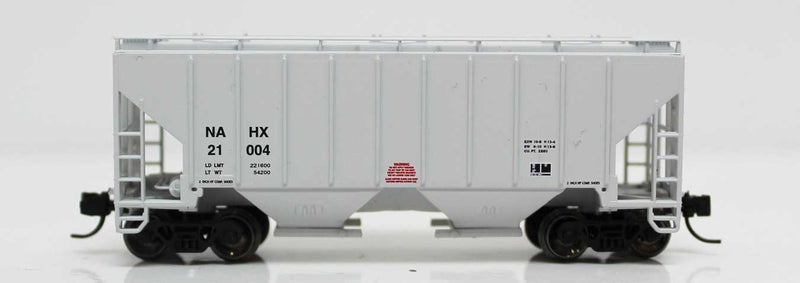 3000 Cu.Ft. 2-Bay Covered Hopper - Ready to Run -- NAHX 21103 (gray)