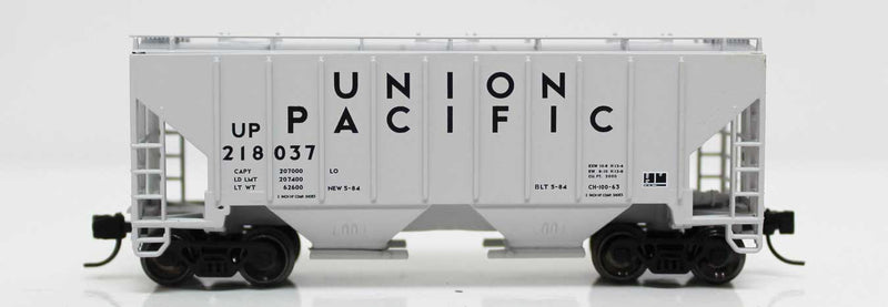 3000 Cu.Ft. 2-Bay Covered Hopper - Ready to Run -- Union Pacific #218233 (gray, Large Roadname)