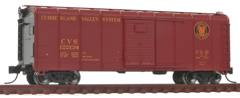 B&O Class M-53 Wagontop Boxcar w/Youngstown Doors - Ready to Run -- Cumberland Valley System #122134 (Reid Brothers' Model Railroad, Boxcar Red)