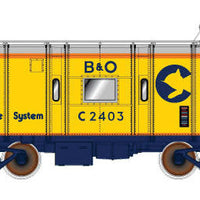 B&O I-12 Wagontop Bay Window Caboose - Ready to Run -- Chessie System/B&O #C-2403 (1973-83 Scheme, yellow, blue, vermillion)