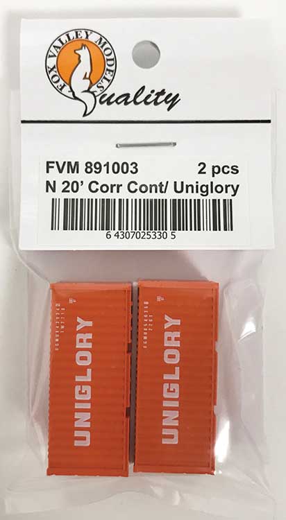 20' Corrugated Container 2-Pack - Assembled -- Uniglory (orange, white)
