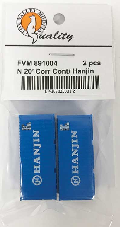 20' Corrugated Container 2-Pack - Assembled -- Hanjin (blue, white)