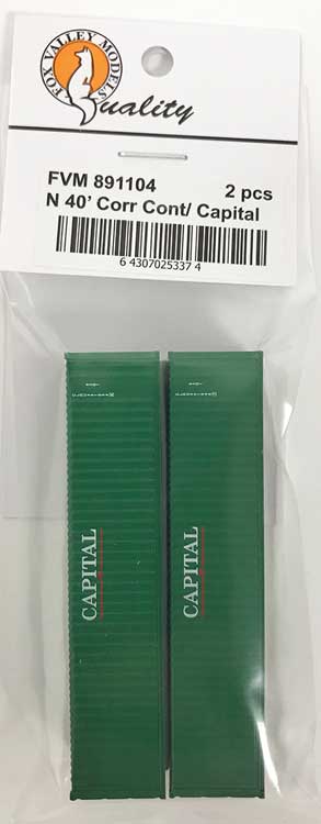 40' Corrugated Container 2-Pack - Assembled -- Capital (green)