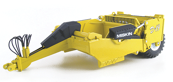 Miskin D-19 Scraper Trailer - Assembled -- Yellow, Black