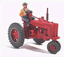 Farm Machinery -- "Red" Super M-TA Tractor with Farmer Figure - Kit