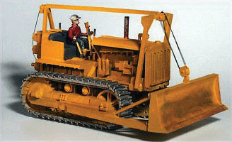 1940s Bulldozer - Kit -- Includes Operator Figure (yellow)