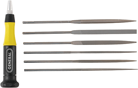 Swiss Pattern Needle Files -- 6 Styles w/Case