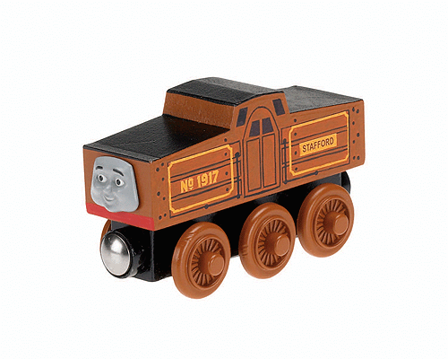 Thomas & Friends(TM) Wooden Railway -- Stafford the Diesel Locomotive (brown)
