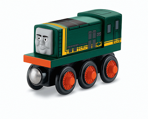 Paxton the Diesel Locomotive - Thomas & Friends(TM) Wooden Railway -- Dark Green, Yellow