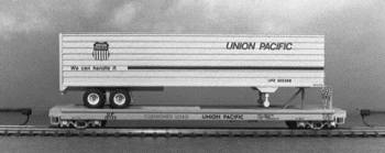 50' Converted Flatcar w/45' Trailer -- Undecorated