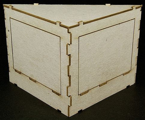 The Cube Modular System Component - Kit (Laser-Cut Architectural Card) -- Angled Core Set C 45 Degrees