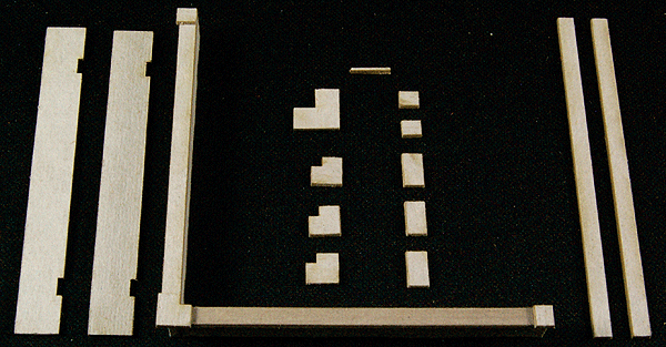 The Cube Modular System Component - Kit (Laser-Cut Architectural Card) -- Parapet Wall & Cap pkg(4)