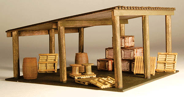 Open Storage Shed -- Kit - 2-15/16 x 2-7/8 x 1-9/16"  7.5 x 7.3 x 4cm