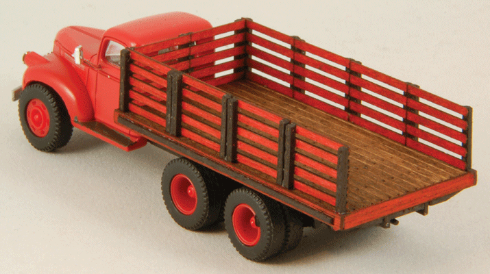 Stakebed Truck Body - Kit -- Fits Classic Metal Works 1941/46 Chevrolet Double Tandem Semi Tractor