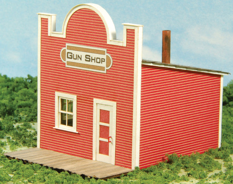 Old West Series Gun Shop -- Laser-Cut Matboard Kit - 2-1/8 x 3-1/8 x 2-1/2"  5.4 x 7.9 x 6.4cm-1