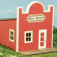 Old West Series Gun Shop -- Laser-Cut Matboard Kit - 2-1/8 x 3-1/8 x 2-1/2"  5.4 x 7.9 x 6.4cm