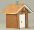 Brick Oil Shed -- Kit - 1-3/4 x 1-13/16 x 2-1/16"  4.5 x 4.6 x 5.2cm