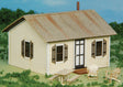 Open Hearth Inn Rental Cabin 4-Pack w/4 Tables & 8 Chairs -- Laser-Cut Matboard Kit - Each Cabin: 2-7/8 x 2-5/8 x 1-7/8"  7.3 x 6.7 x 4.