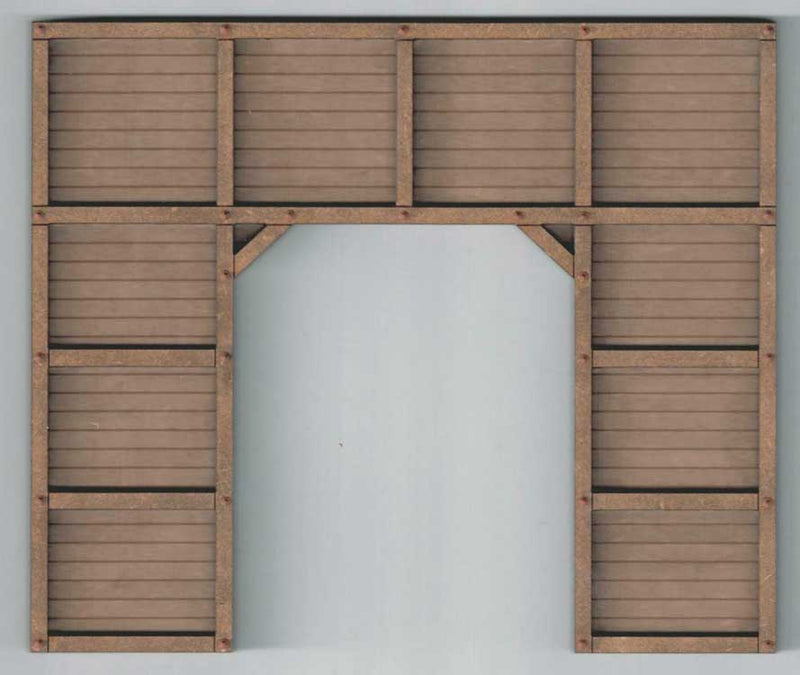 Single-Track Timber Tunnel Portal - Laser-Cut Wood Kit -- 5-7/16 x 1/4 x 4-5/8"