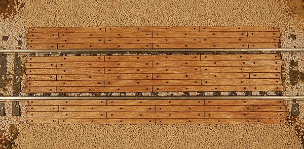 Straight Grade Crossing - Kit (Laser-Cut Wood) -- Fits Gilbert, American Models & S-Trax