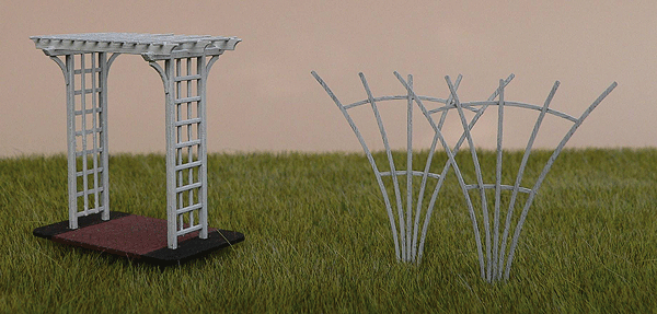 Small Pergola w/2 Trellises - Kit (Laser-Cut Wood)