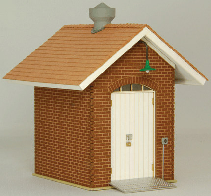Brick Oil Shed -- Laser-Cut Kit - 3-1/16" x 3-3/8" x 3-5/8"  7.8 x 8.6 x 9.2cm