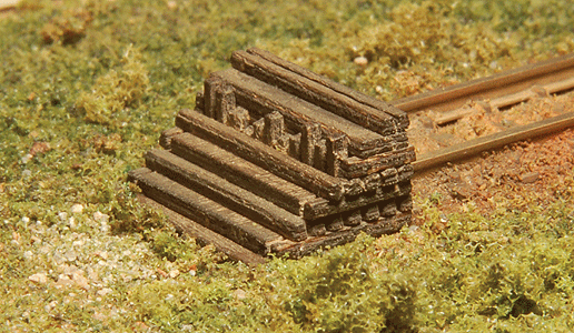 Stacked Ties Track Bumper pkg(4) - Kit (Laser-Cut Wood)