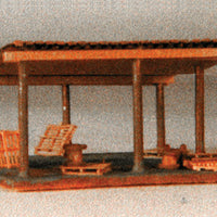 Open Storage Shed - Kit (Laser-Cut Wood) -- 1-5/32 x 1-5/32 x 5/8"