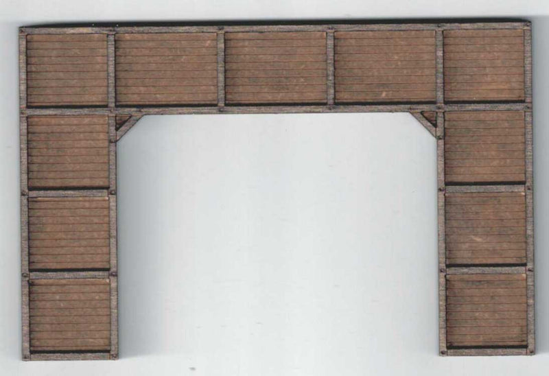 Double-Track Timber Tunnel Portal - Laser-Cut Wood Kit -- 4-13/16 x 2-3/4 x 1/4"  12.2 x 7 x 0.6cm