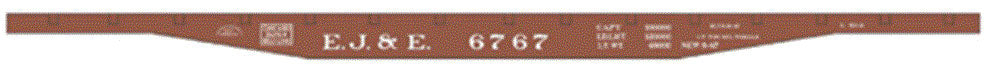 Railroad Decal Set pkg(6) -- Elgin, Joliet & Eastern 53'6" Flatcar