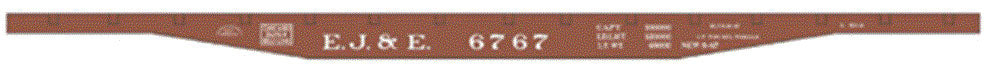Railroad Decal Set -- Elgin, Joliet & Eastern GSC 53' Flatcar