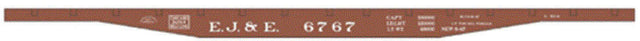 Railroad Decal Set -- Elgin, Joliet & Eastern GSC 53' Flatcar