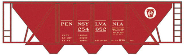 Railroad Decal Set -- Pennsylvania Railroad Class H-30 Hopper (Tuscan)