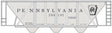 Railroad Decal Set -- Pennsylvania Railroad Class H-30 Hopper Gray w/Roman Lettering