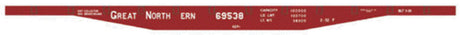 Railroad Decal Set 6 Pack -- Great Northern 43' 69500 Series Flatcar