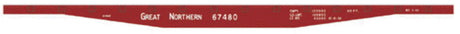 Railroad Decal Set -- Great Northern 50' 67000 Series Flatcar