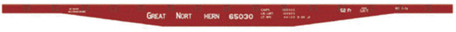 Railroad Decal Set 6 Pack -- Great Northern 53'6" 65000 Series Flatcar