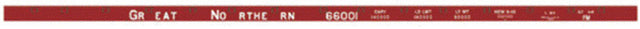 Railroad Decal Set 6 Pack -- Great Northern 52' 66000 Series Flatcar
