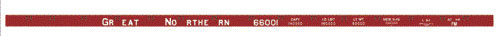 Railroad Decal Set -- Great Northern 52' 66000 Series Flatcar