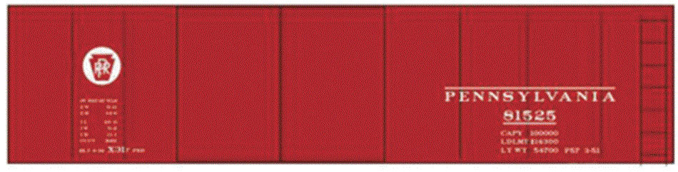 Railroad Decal Set -- Pennsylvania Railroad Class X-31F Boxcar