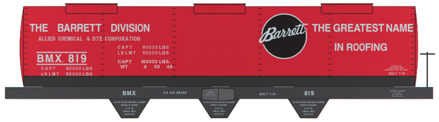 Railroad Decal Set -- Barrett Tank Car