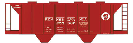 Railroad Decal Set 6-Pack -- Pennsylvania Railroad Class H33 Covered Hopper
