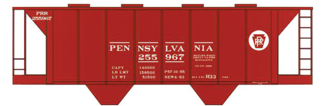 Railroad Decal Set -- Pennsylvania Railroad H33 Covered Hopper (Tuscan Car w/Circle Keystone)