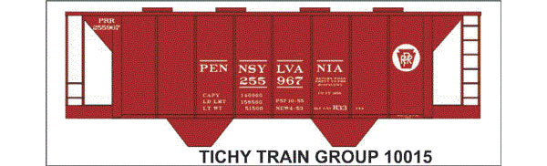 Railroad Decal Set -- Pennsylvania Railroad Class H33 Covered Hopper